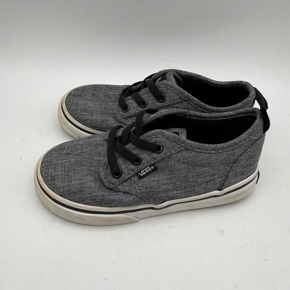 Vans Atwood Sneakers Toddler Size 9 Grey Canvas Low Top Skate Shoes